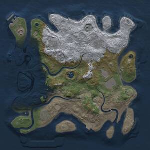 Thumbnail Rust Map: Procedural Map, Size: 3500, Seed: 734571943, 13 Monuments