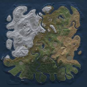 Thumbnail Rust Map: Procedural Map, Size: 4500, Seed: 199921616, 19 Monuments