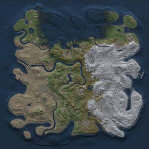 Thumbnail Rust Map: Procedural Map, Size: 4250, Seed: 861031085, 17 Monuments
