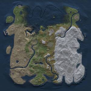 Thumbnail Rust Map: Procedural Map, Size: 4250, Seed: 1289664257, 14 Monuments