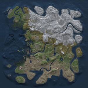 Thumbnail Rust Map: Procedural Map, Size: 4250, Seed: 510633205, 16 Monuments