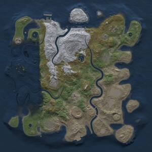 Thumbnail Rust Map: Procedural Map, Size: 3800, Seed: 19326, 15 Monuments