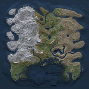 Thumbnail Rust Map: Procedural Map, Size: 4000, Seed: 195846990, 16 Monuments