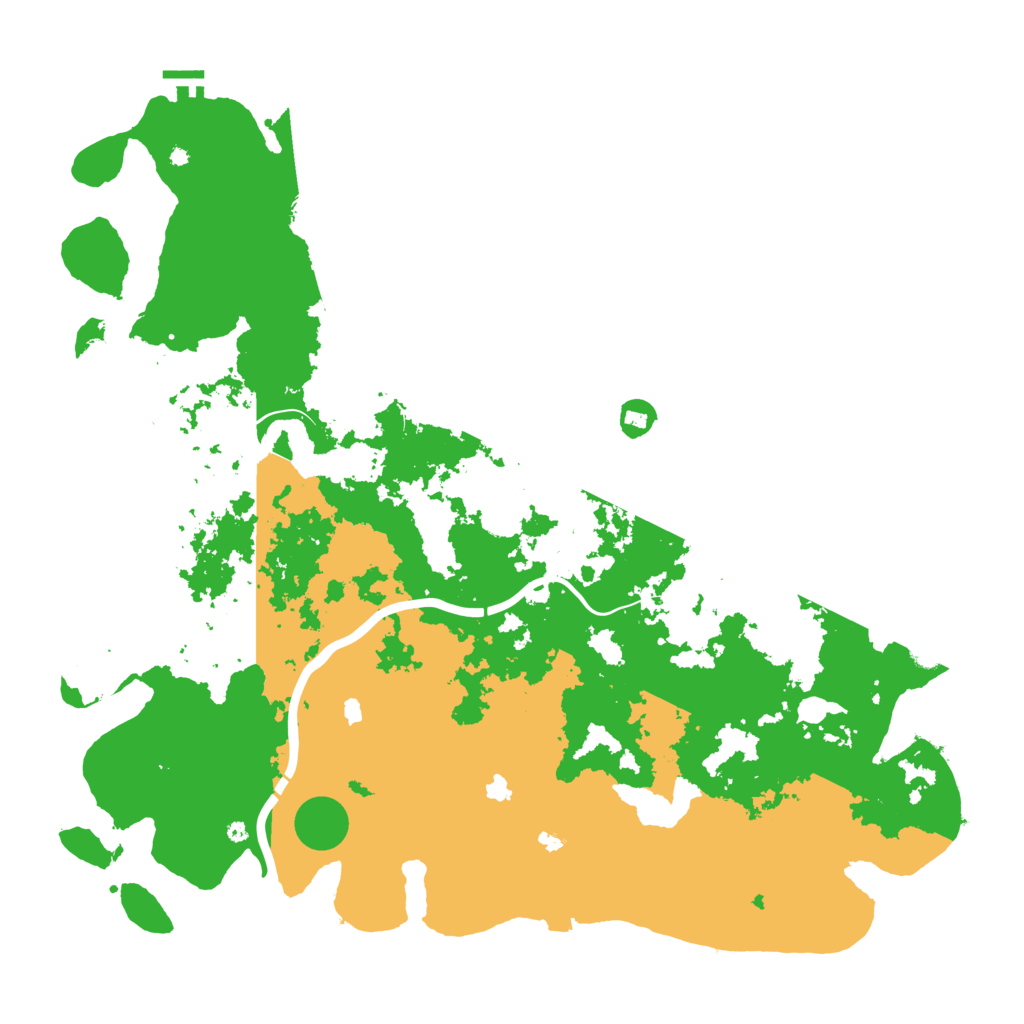 Biome Rust Map: Procedural Map, Size: 5000, Seed: 458673