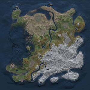 Thumbnail Rust Map: Procedural Map, Size: 3700, Seed: 1922612086, 15 Monuments