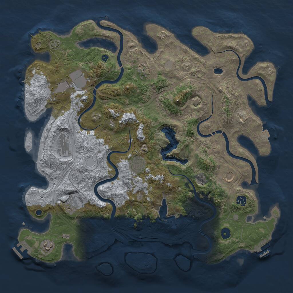 Rust Map: Procedural Map, Size: 4250, Seed: 1300093322, 15 Monuments