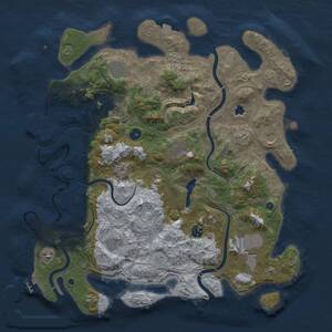 Thumbnail Rust Map: Procedural Map, Size: 4350, Seed: 222333999, 15 Monuments