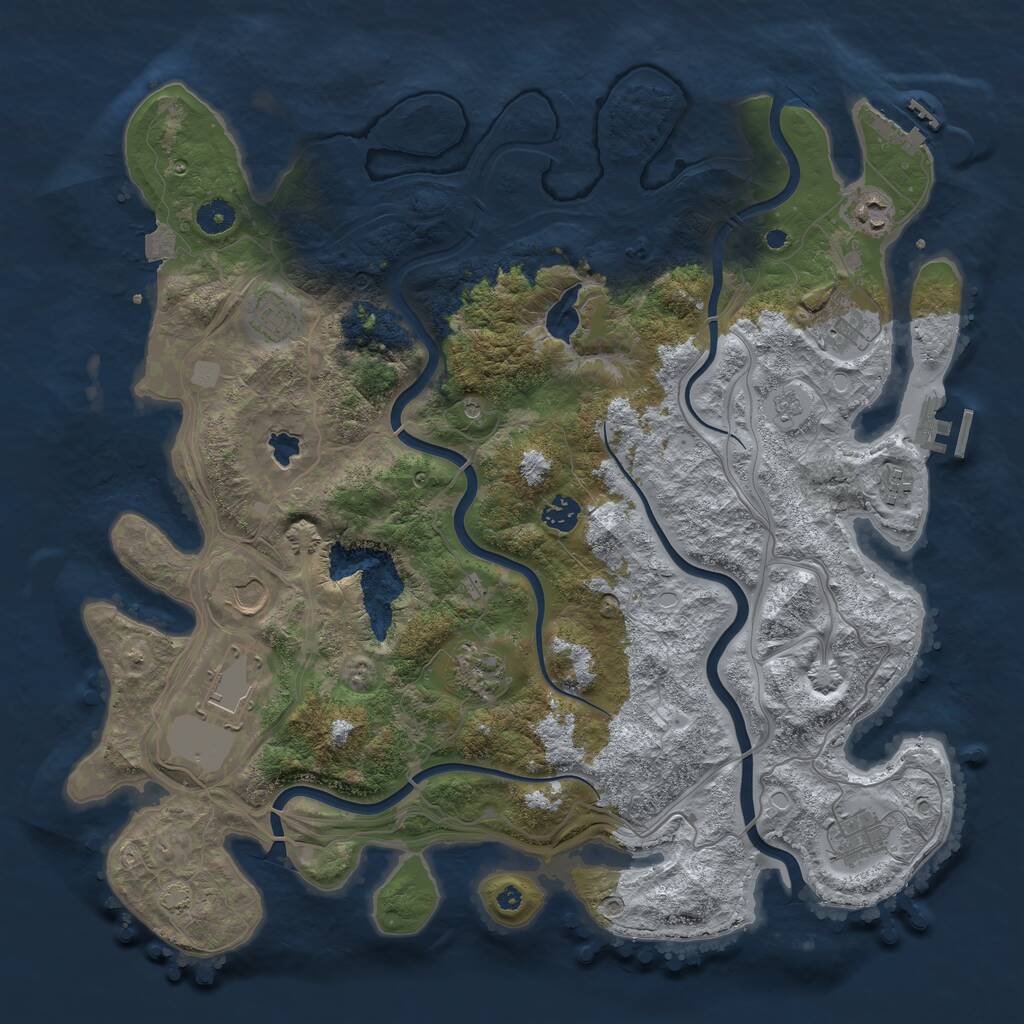 Rust Map: Procedural Map, Size: 4250, Seed: 700730905, 15 Monuments