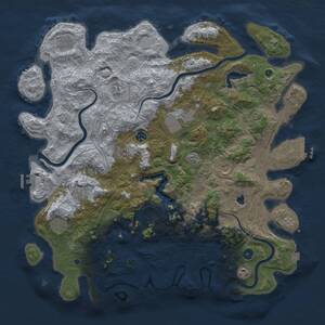 Thumbnail Rust Map: Procedural Map, Size: 4750, Seed: 1323040216, 16 Monuments