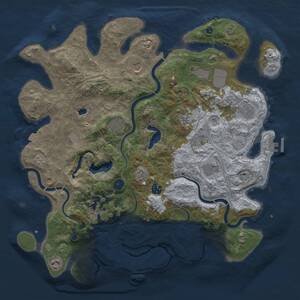 Thumbnail Rust Map: Procedural Map, Size: 4250, Seed: 1317748180, 16 Monuments