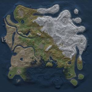 Thumbnail Rust Map: Procedural Map, Size: 4000, Seed: 847362, 16 Monuments