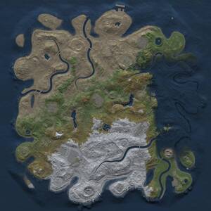 Thumbnail Rust Map: Procedural Map, Size: 4500, Seed: 267580439, 17 Monuments