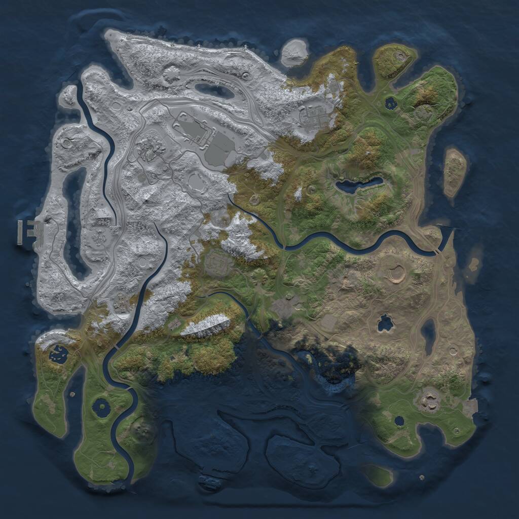 Rust Map: Procedural Map, Size: 4250, Seed: 1522639667, 15 Monuments