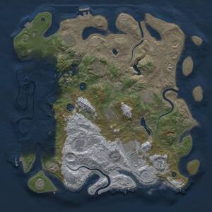 Thumbnail Rust Map: Procedural Map, Size: 4250, Seed: 468477, 17 Monuments