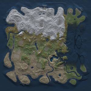 Thumbnail Rust Map: Procedural Map, Size: 4500, Seed: 371323614, 17 Monuments