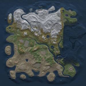 Thumbnail Rust Map: Procedural Map, Size: 4000, Seed: 998190, 16 Monuments
