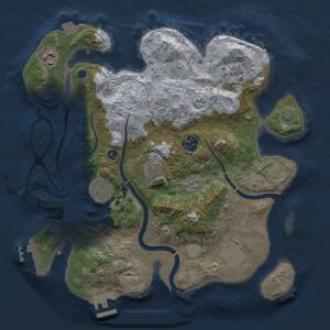 Thumbnail Rust Map: Procedural Map, Size: 3250, Seed: 1263357737, 13 Monuments