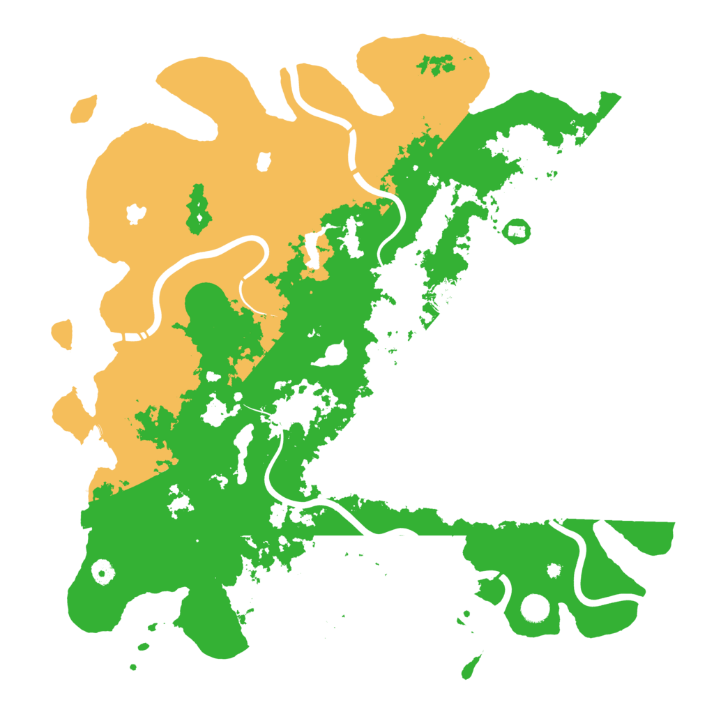 Biome Rust Map: Procedural Map, Size: 4500, Seed: 42532121