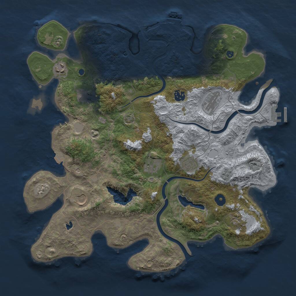 Rust Map: Procedural Map, Size: 4000, Seed: 793216, 15 Monuments