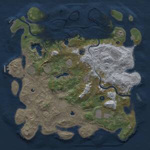 Thumbnail Rust Map: Procedural Map, Size: 4500, Seed: 102129003, 17 Monuments
