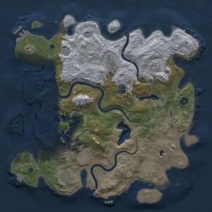 Thumbnail Rust Map: Procedural Map, Size: 4000, Seed: 417498786, 14 Monuments