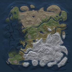 Thumbnail Rust Map: Procedural Map, Size: 4250, Seed: 12263057, 17 Monuments