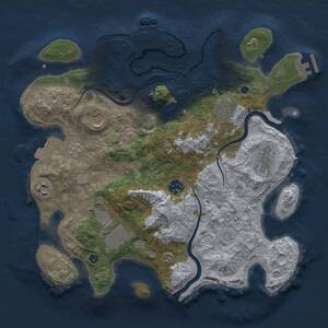 Thumbnail Rust Map: Procedural Map, Size: 3500, Seed: 50912, 14 Monuments