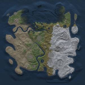 Thumbnail Rust Map: Procedural Map, Size: 3800, Seed: 50105399, 15 Monuments