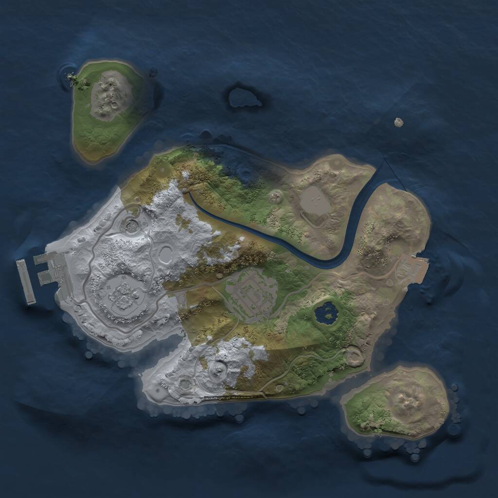 Rust Map: Procedural Map, Size: 2200, Seed: 835066761, 5 Monuments
