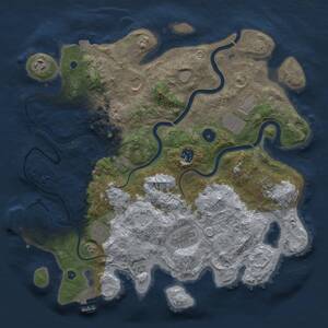 Thumbnail Rust Map: Procedural Map, Size: 3800, Seed: 44411994, 14 Monuments
