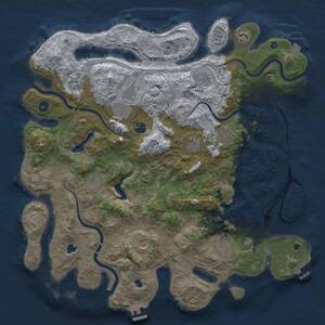 Thumbnail Rust Map: Procedural Map, Size: 4500, Seed: 25375959, 17 Monuments