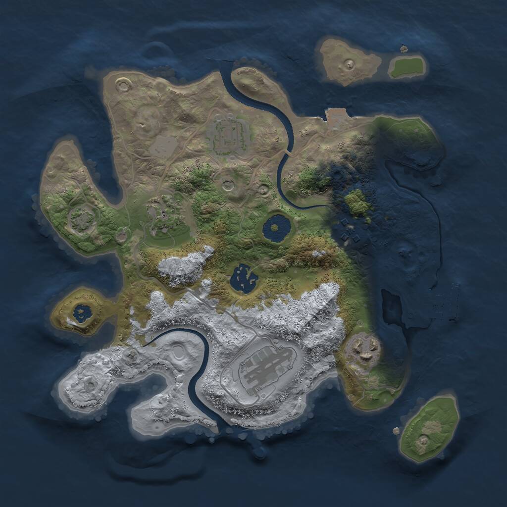 Rust Map: Procedural Map, Size: 2800, Seed: 1498336127, 10 Monuments