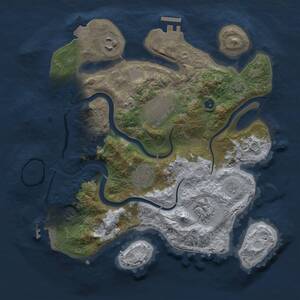 Thumbnail Rust Map: Procedural Map, Size: 3000, Seed: 20737, 11 Monuments