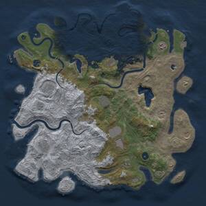 Thumbnail Rust Map: Procedural Map, Size: 4250, Seed: 2057089663, 16 Monuments