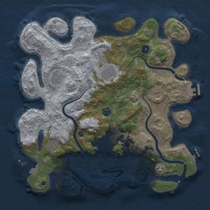 Thumbnail Rust Map: Procedural Map, Size: 3800, Seed: 669090137, 14 Monuments