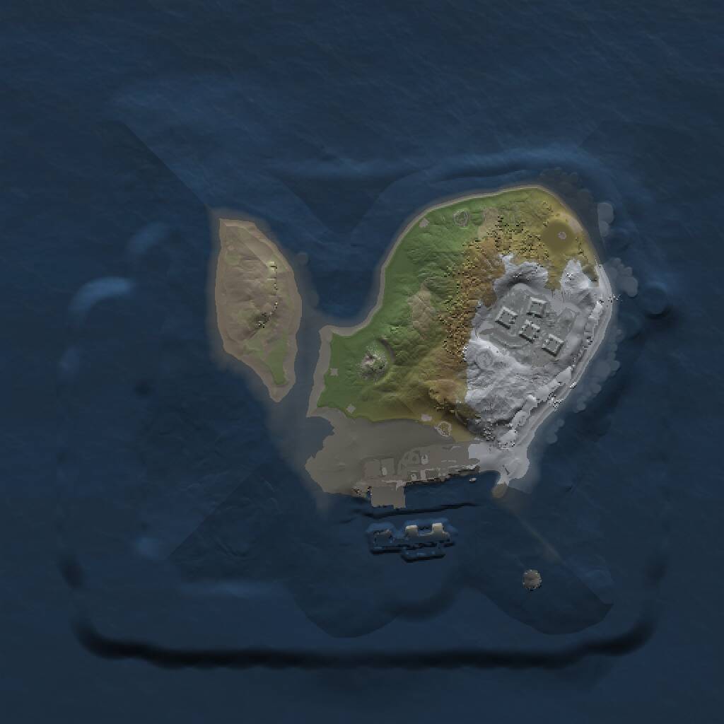 Rust Map: Procedural Map, Size: 1500, Seed: 937933620, 3 Monuments