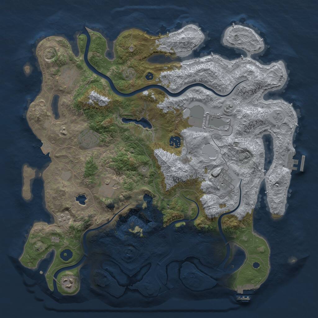 Rust Map: Procedural Map, Size: 4000, Seed: 4022026, 14 Monuments