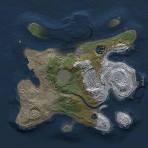 Thumbnail Rust Map: Procedural Map, Size: 2500, Seed: 12412241, 9 Monuments