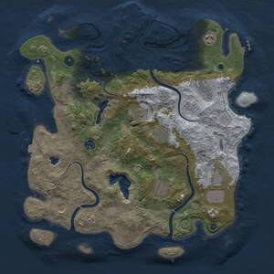 Thumbnail Rust Map: Procedural Map, Size: 4000, Seed: 29122, 16 Monuments