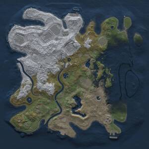 Thumbnail Rust Map: Procedural Map, Size: 4000, Seed: 185503701, 15 Monuments