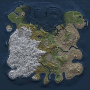 Thumbnail Rust Map: Procedural Map, Size: 3800, Seed: 512099047, 16 Monuments
