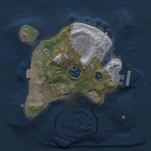Thumbnail Rust Map: Procedural Map, Size: 2000, Seed: 340220905, 6 Monuments