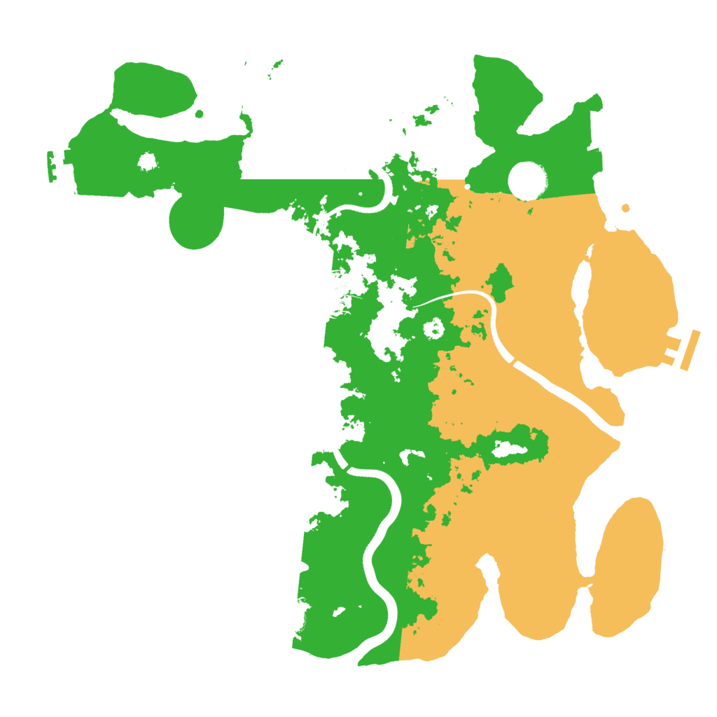 Biome Rust Map: Procedural Map, Size: 3500, Seed: 55494450