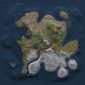 Thumbnail Rust Map: Procedural Map, Size: 2585, Seed: 50000, 8 Monuments