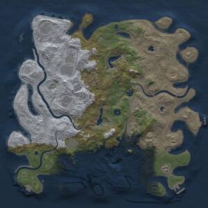 Thumbnail Rust Map: Procedural Map, Size: 4500, Seed: 9372818, 16 Monuments