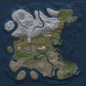 Thumbnail Rust Map: Procedural Map, Size: 3500, Seed: 29662, 13 Monuments