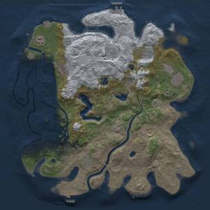 Thumbnail Rust Map: Procedural Map, Size: 4000, Seed: 1747124770, 15 Monuments