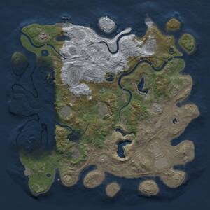 Thumbnail Rust Map: Procedural Map, Size: 4250, Seed: 2031867464, 16 Monuments