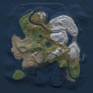 Thumbnail Rust Map: Procedural Map, Size: 2500, Seed: 1027513532, 8 Monuments
