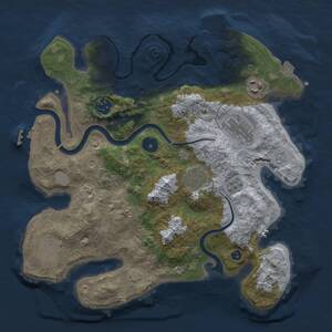 Thumbnail Rust Map: Procedural Map, Size: 3200, Seed: 1028184462, 13 Monuments